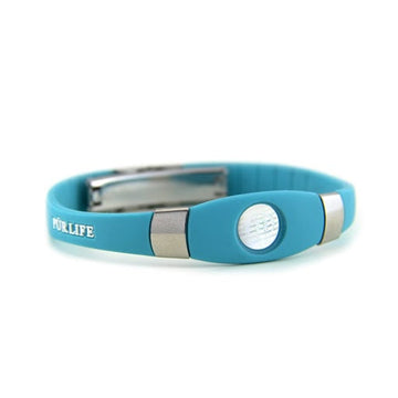 Azure Dream - Negative Ion Bracelet Turquoise Silicone & Brushed Steel